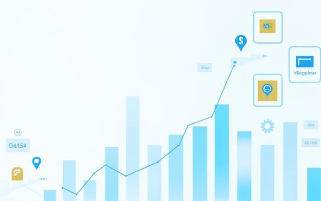 有料ソーシャルメディアキャンペーンを示す、分析グラフとターゲットオーディエンスのアイコン